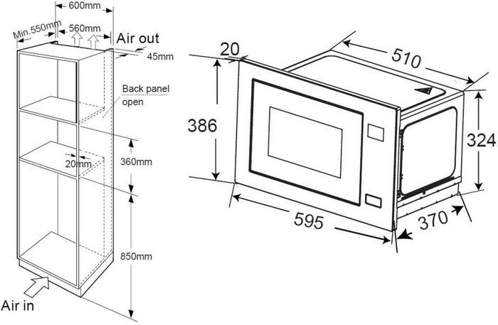 Микроволновая печь ZorG MIO251 S (белый) - фото2