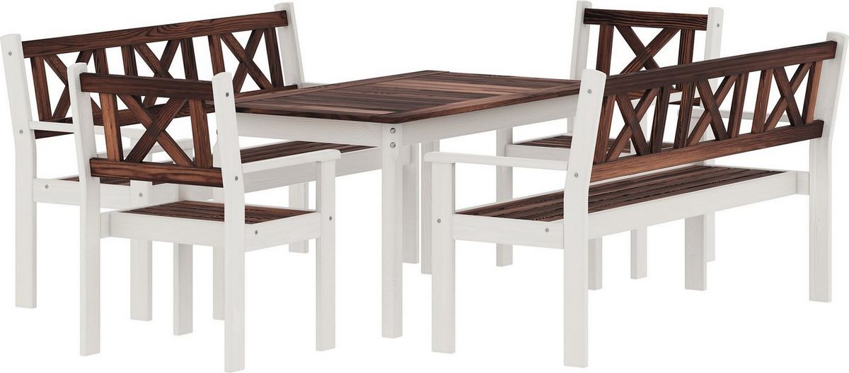 Обеденная группа Sundays Ф-183 1/2/2 (орех/белый) - фото