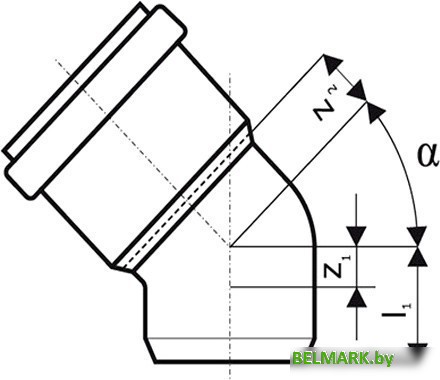 Ostendorf отвод KGB 160x45° - фото2
