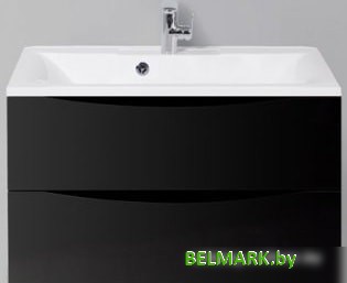 BelBagno Тумба под умывальник Marino-800-2C-SO-NL-P (nero laccato lucido) - фото