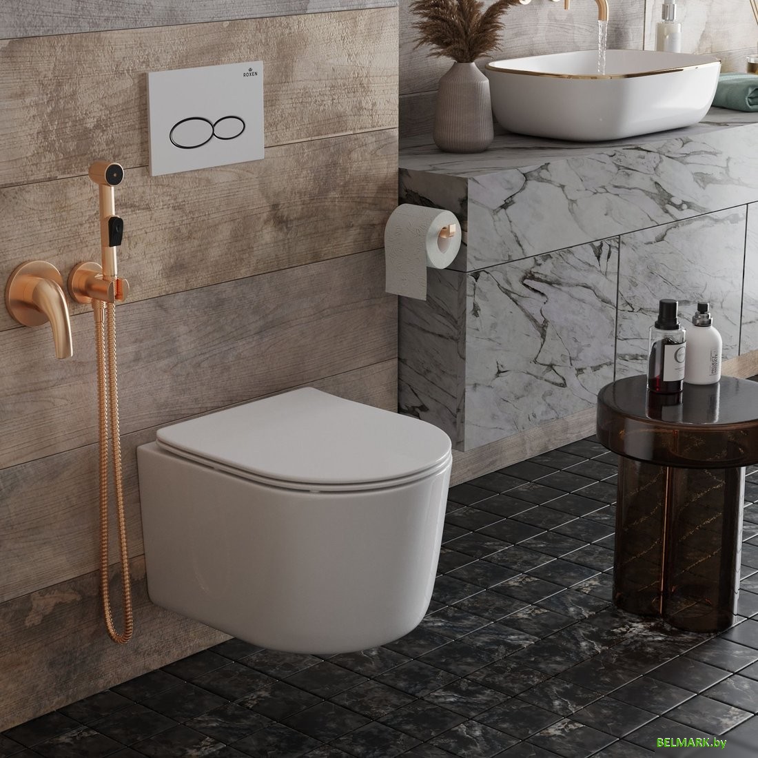 Унитаз подвесной Roxen Simple Compact 530120-01 Rimless Soft Close - фото