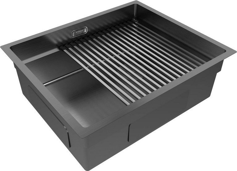 Кухонная мойка Paulmark Next-Pro 54 Uni PM705445-GM (черный/вороненая сталь) - фото2