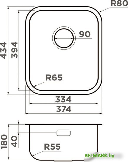 Кухонная мойка Omoikiri Omi 38-U/I-IN 4997435 (нержавеющая сталь) - фото2