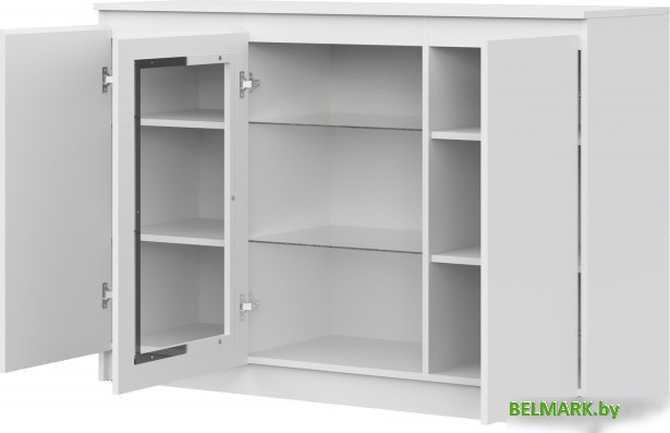 Комод НК-Мебель Stern Т-14 с витриной 72678286 (белый) - фото2