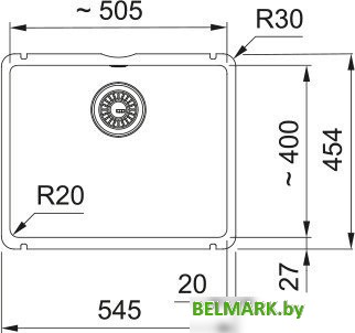 Кухонная мойка Franke KubusX KXK 110-51 126.0738.292 (оникс) - фото2