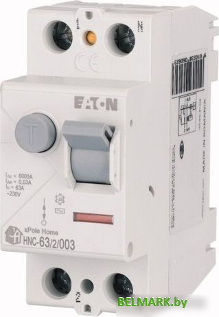 Устройство защитного отключения Eaton HNC-63/2/003 2P 63A 6kA 30mA АC 2M 194692 - фото