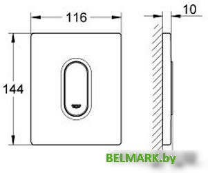 Панель смыва Grohe Arena Cosmopolitan 38857000 (хром) - фото2