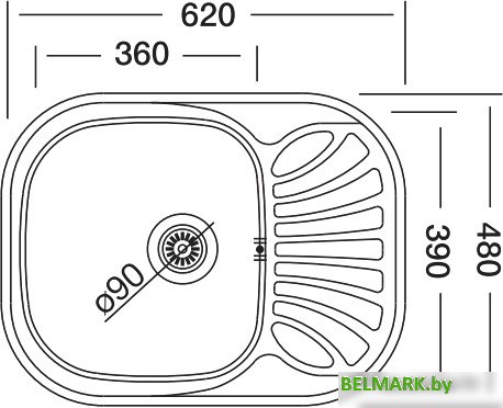 Кухонная мойка Kromevye Bianсa EC 305 D - фото2