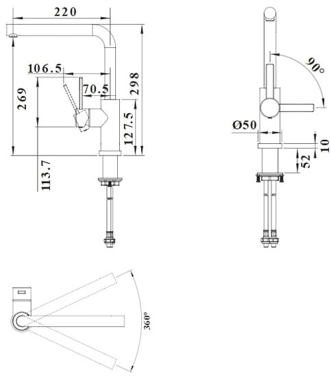 Смеситель Blanco Lanora-F (нержавеющая сталь) - фото2