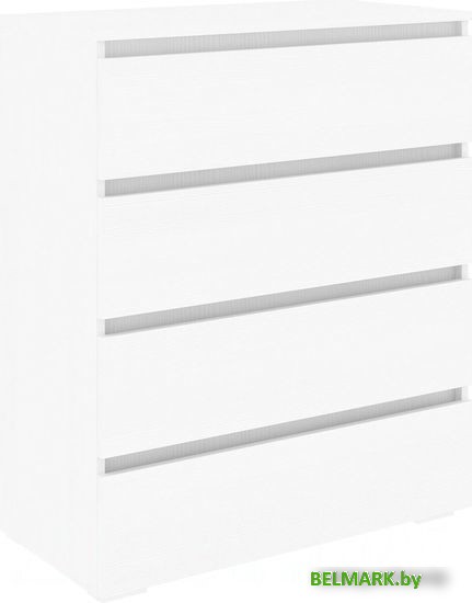 Комод Кортекс-мебель Бари 80 4ш (белый/белый/белый) - фото