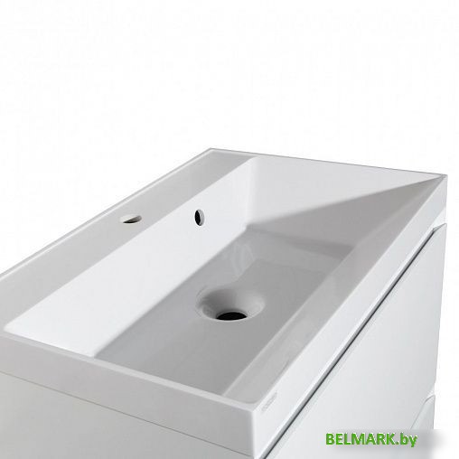 Style Line Тумба под умывальник Манхэттен 75 2 ящика (подвесная, белый) - фото2