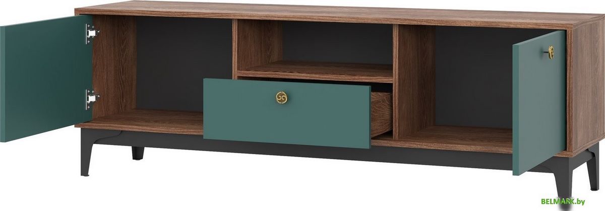 Тумба НК-Мебель Brass ТВ-1 (изумруд) - фото2