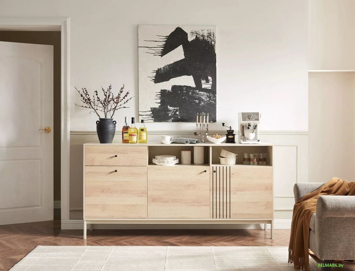 Комод Signal FROST K1 (дуб альпийский/белый) - фото2