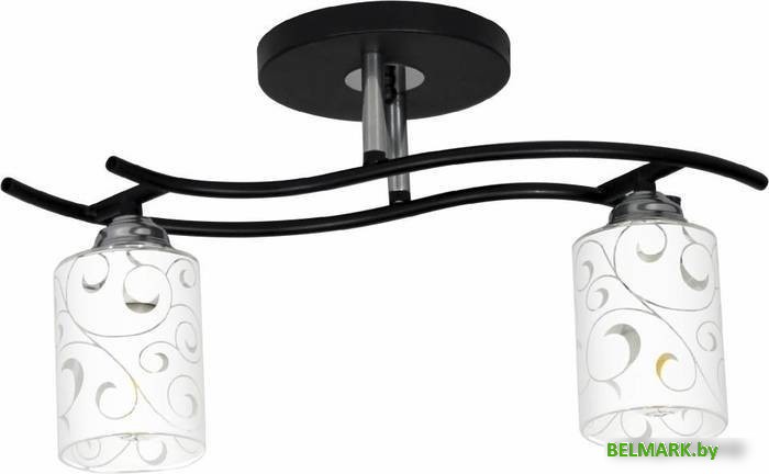 Люстра средней высоты Элетех Стиль 121 НПБ 01-2х60-123 Е27 1005405037 (черный) - фото