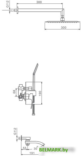Душевая система Gappo G7107-6 - фото2