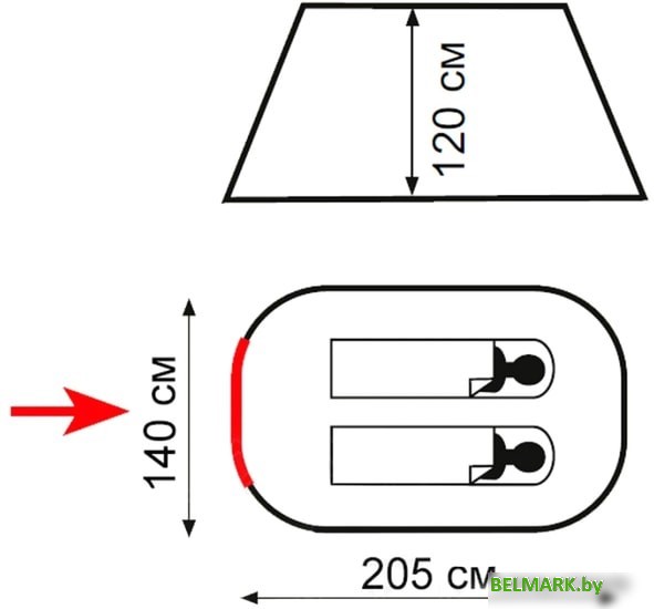 Треккинговая палатка Totem Totem Pop Up 2 (V2) - фото2