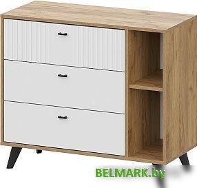 Комод SV-Мебель Милан 00-00108393 (дуб золотой/белый матовый) - фото2