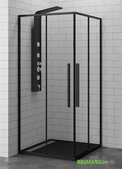 Душевой уголок RGW SV-31B 100x100 (черный/прозрачное стекло) - фото