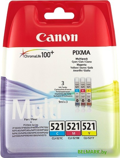 Картридж Canon CLI-521 C/M/Y Multipack - фото