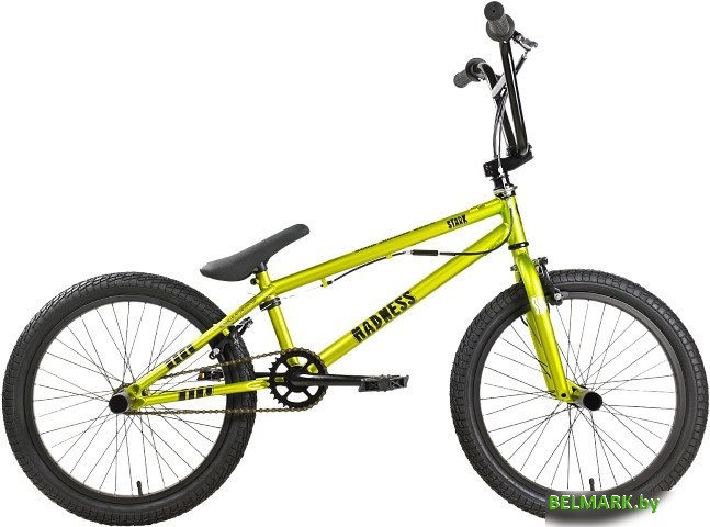 Велосипед Stark Madness BMX 2 2025 (ярко-зеленый/черный/черный) - фото