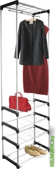 Стойка для одежды Sheffilton SHT-WR125 (черный/хром лак) - фото2