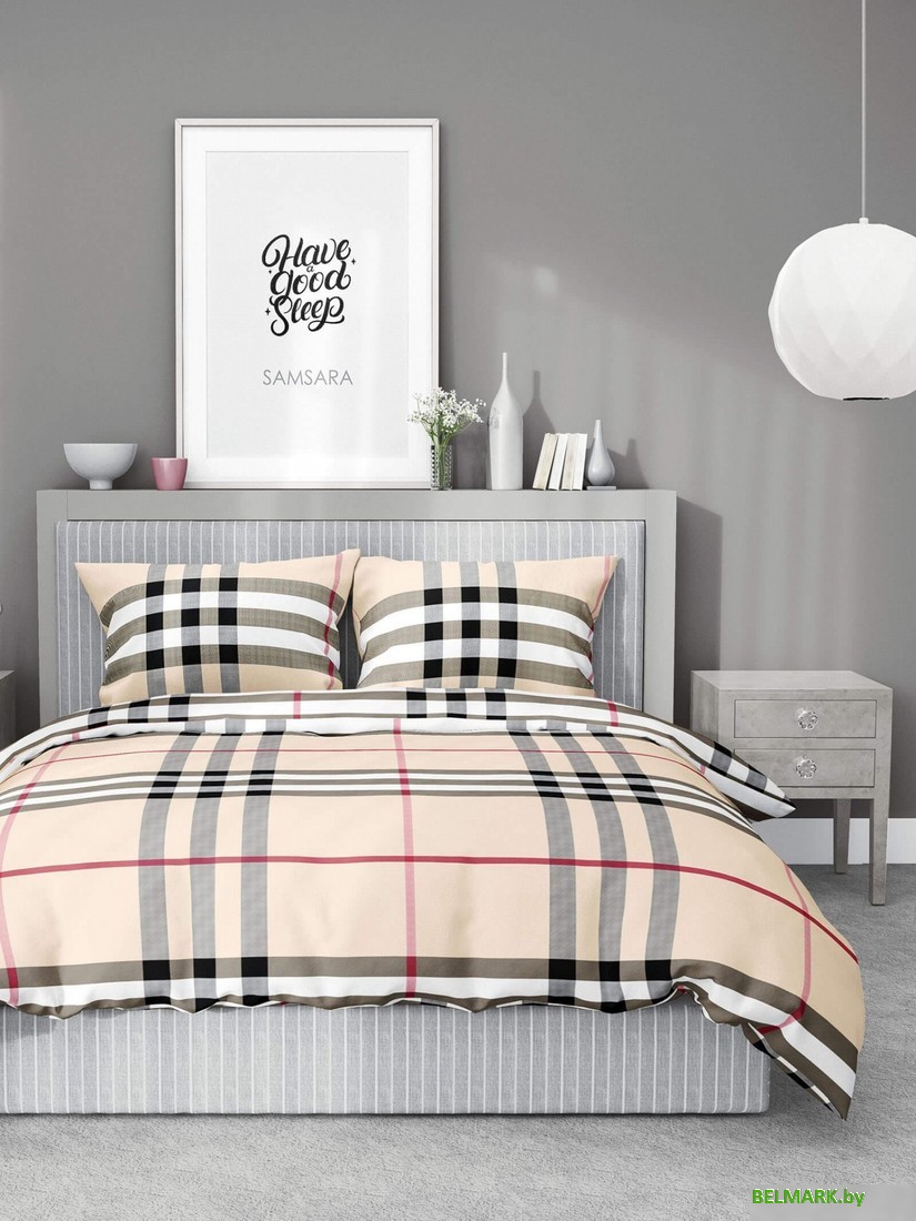 Постельное белье Samsara Клетка Burberry Дуэт 320-12 (бязь) - фото