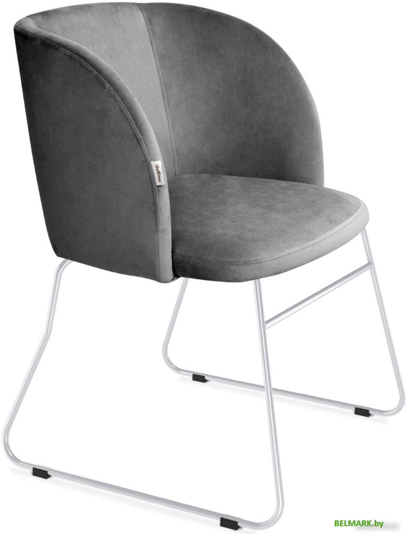 Стул Sheffilton SHT-ST33/S167 (угольно-серый/хром лак) - фото