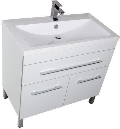 Aquanet Тумба под умывальник Верона 90 (белый, 1 ящик, 2 дверцы) - фото2