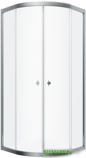 Душевой уголок Triton Альфа Хром А1 100х100 без поддона (прозрачное стекло) - фото