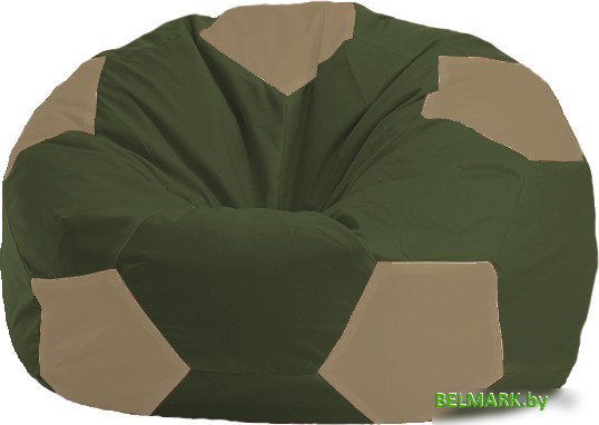 Кресло-мешок Flagman Мяч Стандарт М1.1-52 (темно-оливковый/бежевый) - фото