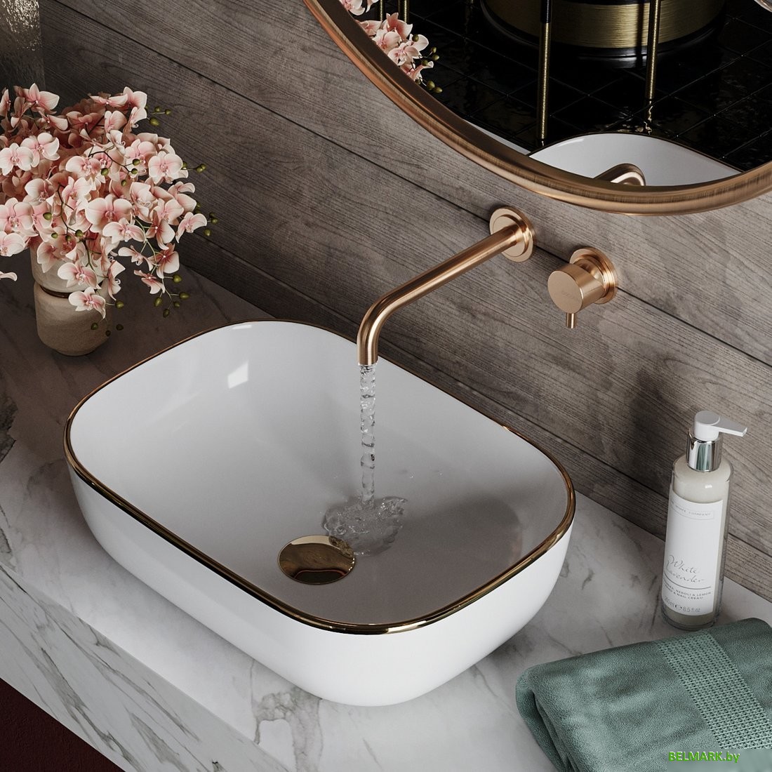 Умывальник Roxen Antares Gold 570160G - фото