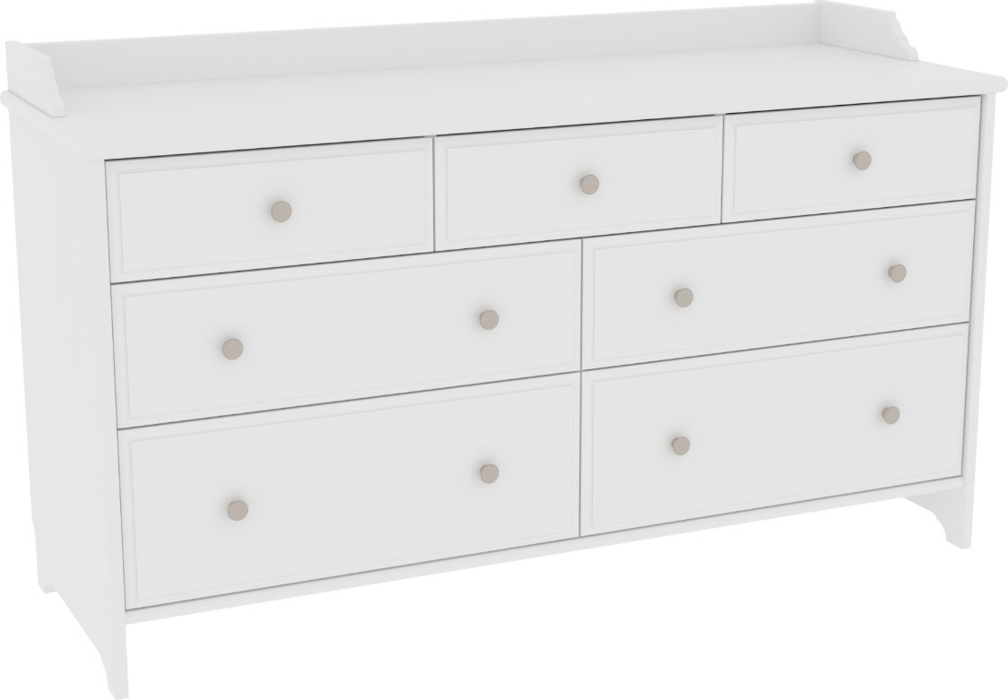 Комод ММЦ Вествик 7 (белый лак) - фото