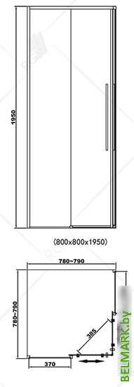 Душевой уголок RGW SV-31B 100x100 (черный/прозрачное стекло) - фото2