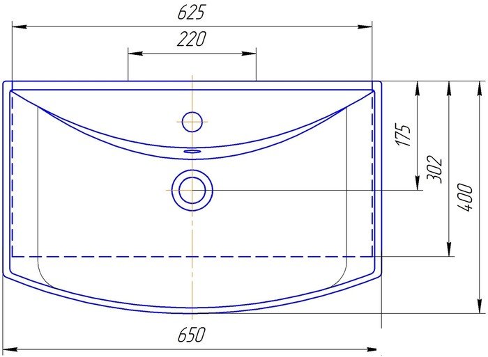 Умывальник Kirovit Стиль 650 - фото2