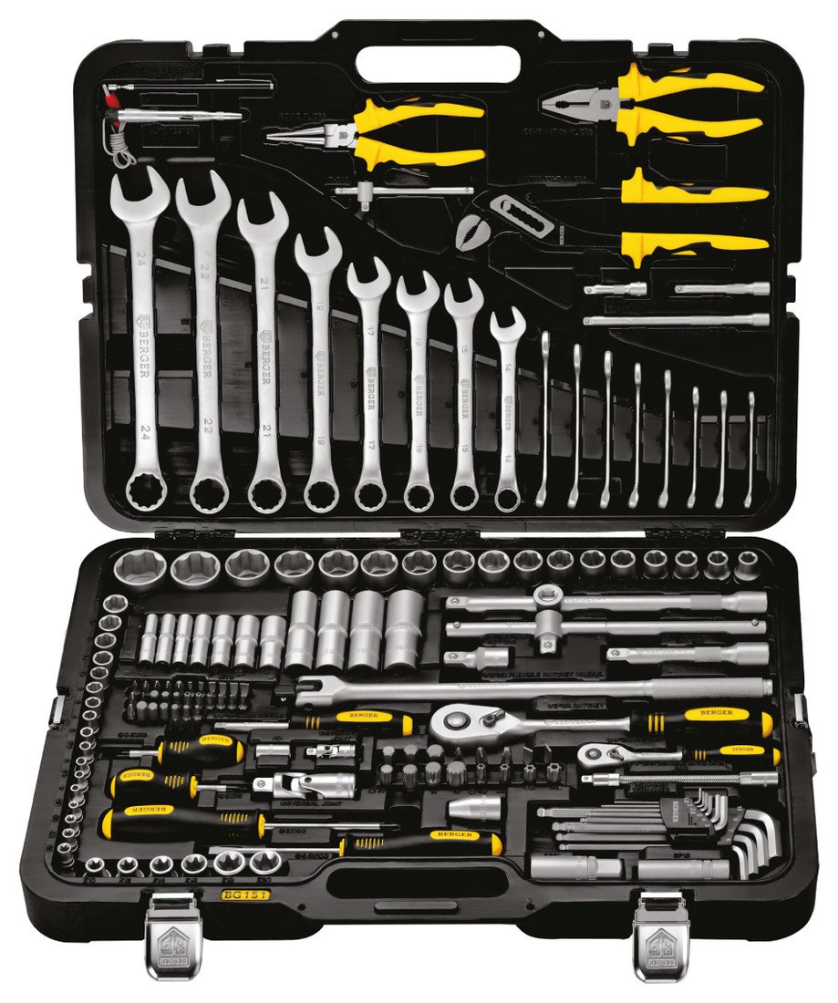 Универсальный набор инструментов Berger BG151-1214 (151 предмет) - фото