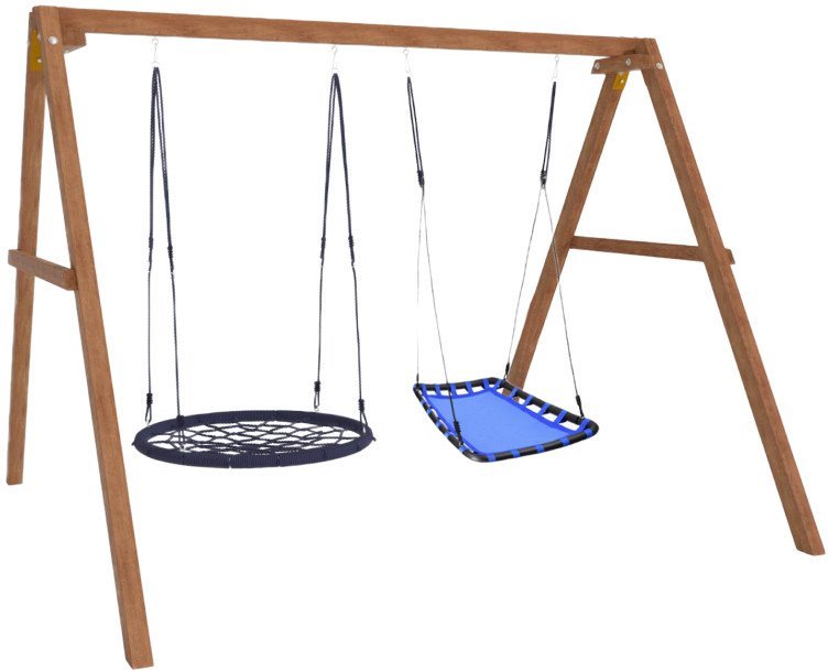 Стационарные качели Капризун Деревянные с гнездом Лодка и гнездом 100 Р911-55 - фото2