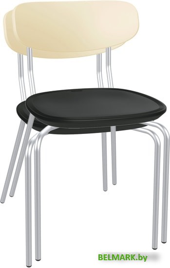 Стул Sheffilton SHT-S85М-2 (бежевый/черный/хром лак) - фото