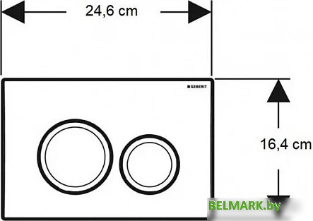 Панель смыва Geberit Delta 20 115.127.46.1 (хром матовый) - фото2
