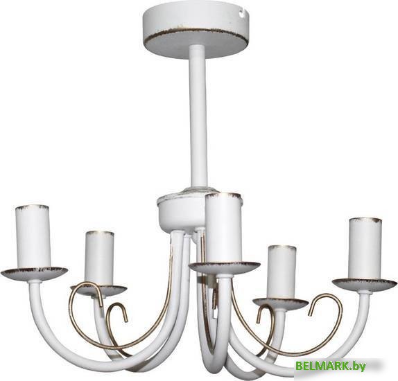 Люстра средней высоты Элетех Рустика 253 НСБ 01-5х60-123 Е14 1005404245 (белый патина) - фото