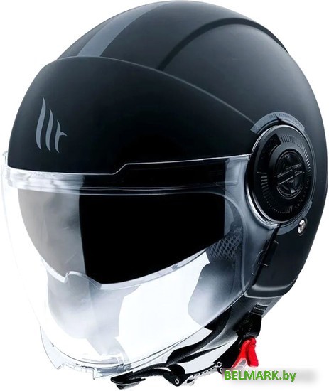 Мотошлем MT Helmets Viale SV Solid A1 (M, матовый черный) - фото
