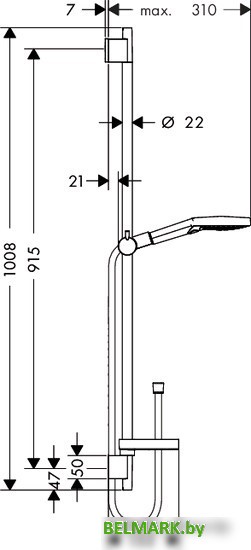 Душевой гарнитур Hansgrohe Raindance Select S 120/Unica (26631400) - фото2