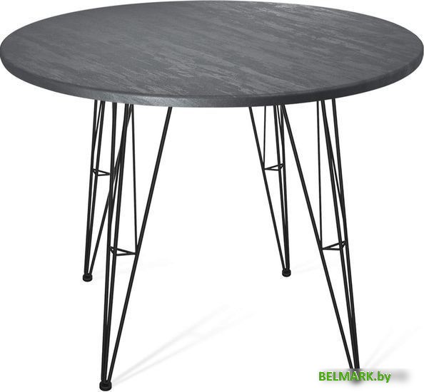 Кухонный стол Sheffilton SHT-TU10/TT 90 SHT-T228 (черный муар/каменный уголь) - фото