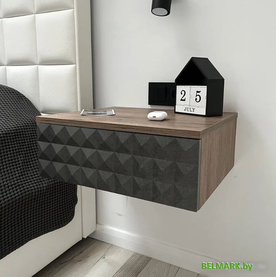 Тумба Shtabe Simple 7000 эко (графит/дуб веллингтон) - фото