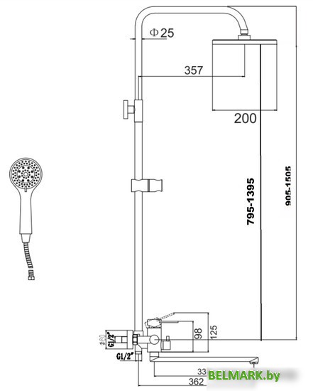 Душевая система Fmark FS8345-35 - фото2