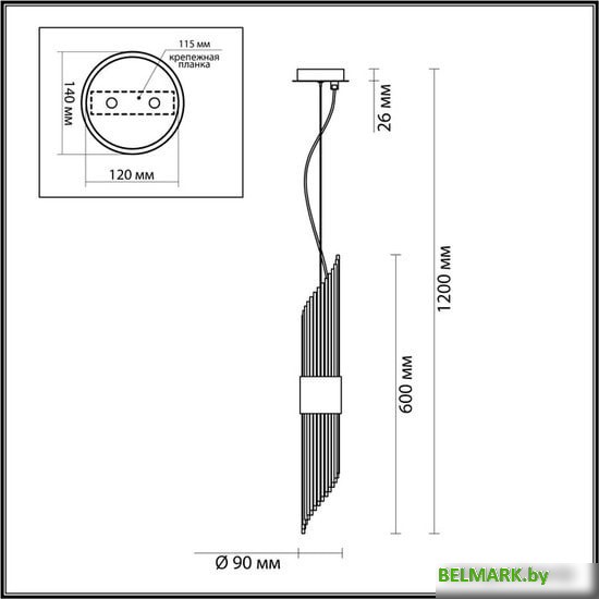 Подвесная люстра Odeon Light Flambi 4847/2 - фото2