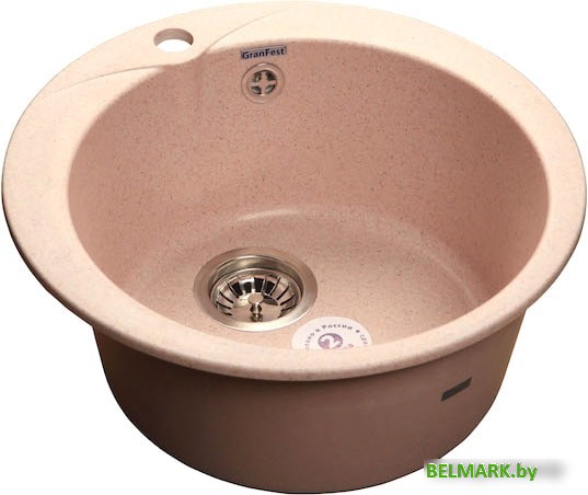 Кухонная мойка GranFest Rondo GF-R480 (светло-розовый) - фото