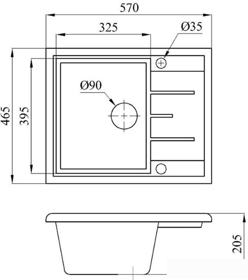 Кухонная мойка БелЭворс Mila (олово) - фото2