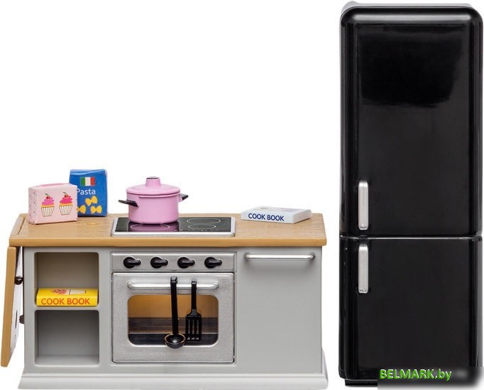 Мебель для кукольного домика Lundby Кухонный остров и холодильник 60201800 - фото