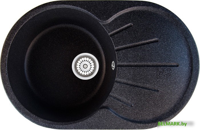 Кухонная мойка Berge BR-7501 (черный матовый) - фото