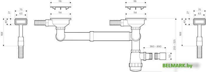 Сифон Omoikiri WK-2C IN - фото2